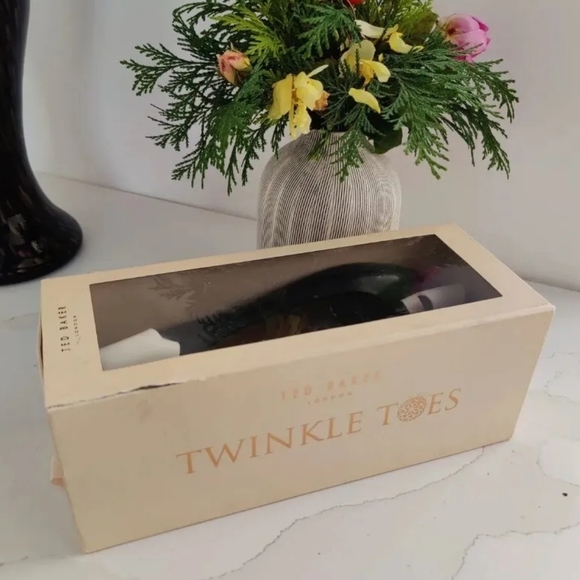 TED BAKER Bow Flats Slip On Shoes Ballerina Pumps UK6 EU439 Black Cream £55 - Picture 8 of 11